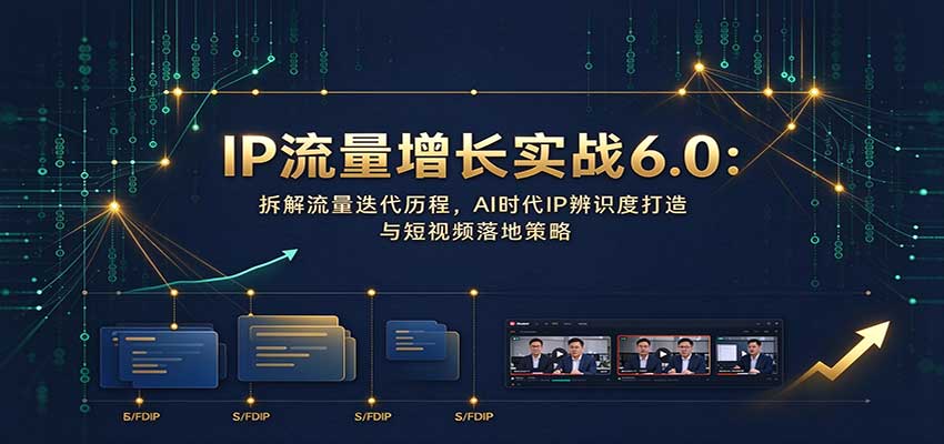 IP流量增长实战6.0：拆解流量迭代历程，AI时代IP辨识度打造与短视频落地策略-heixxmi