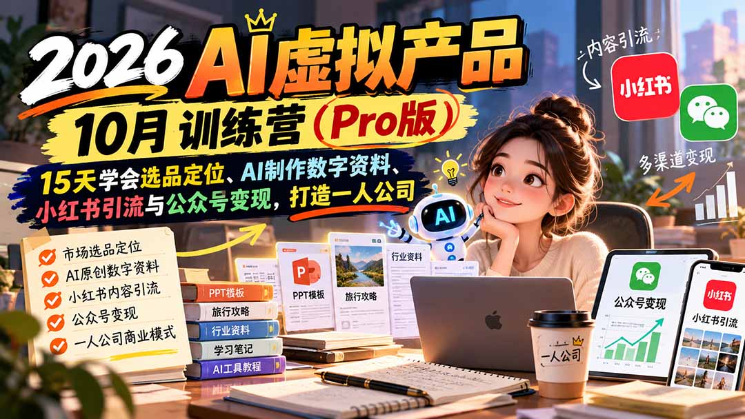 AI虚拟产品10月训练营(Pro版-heixxmi