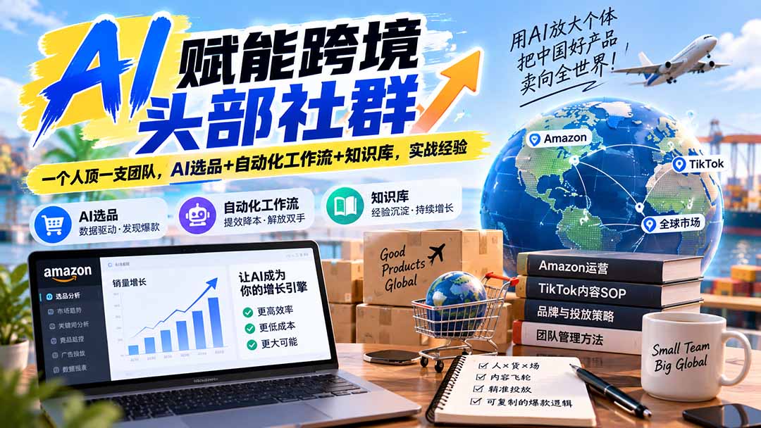 AI赋能跨境头部社群-更新1023：一个人顶一支团队，AI选品+自动化工作流+知识库，实战经验-heixxmi
